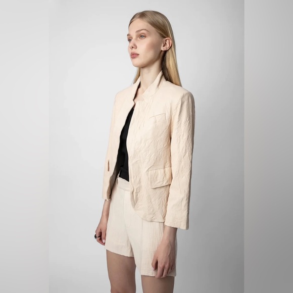 Zadig and Voltaire Lamb Leather Jacket - Picture 1 of 12